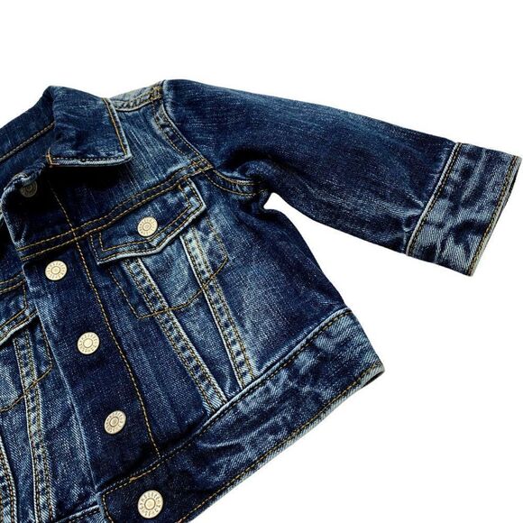 Gymboree Dark Bleach Wash Jean Jacket - Picture 4 of 6